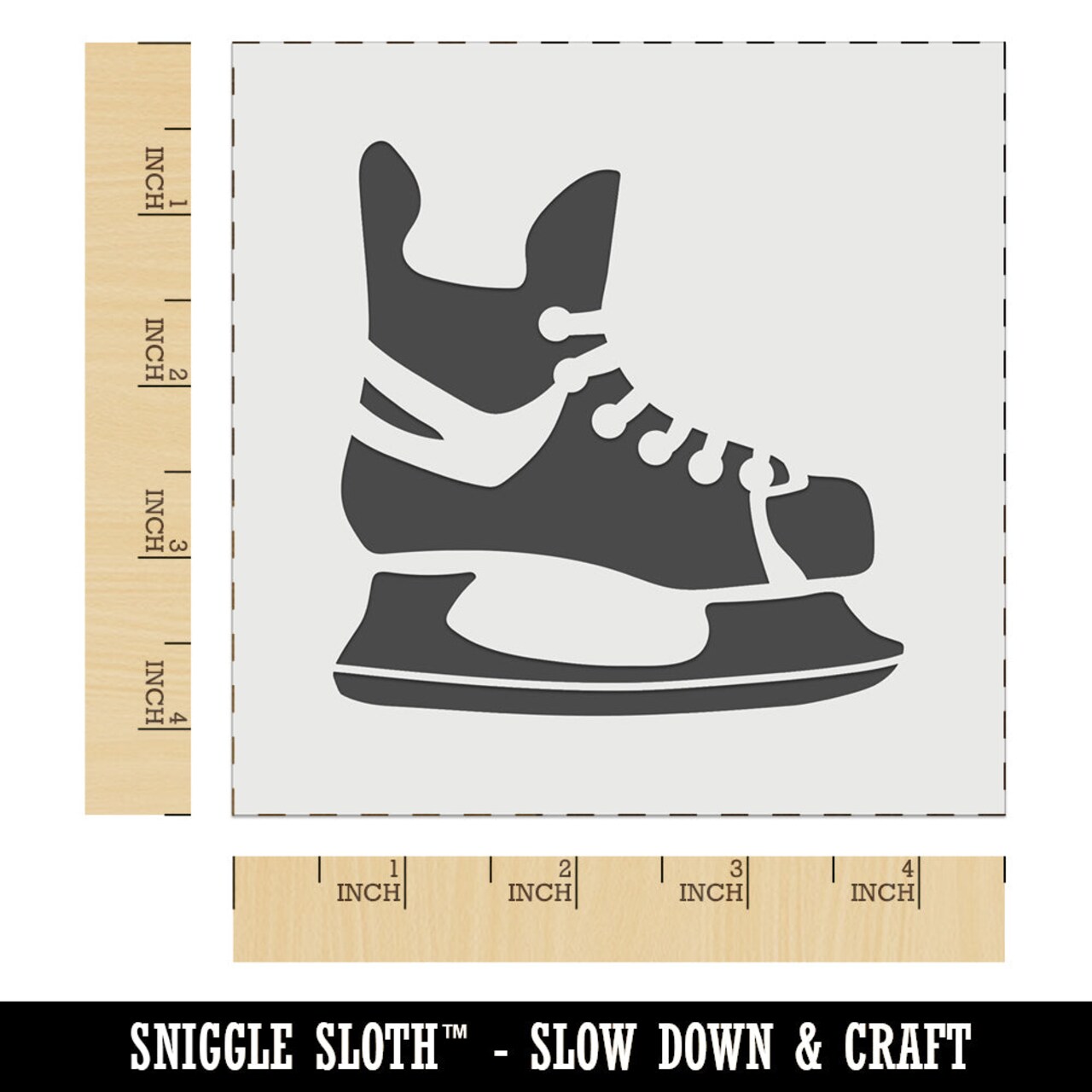 Hockey Ice Skates Skating Blades Wall Cookie DIY Craft Reusable Stencil